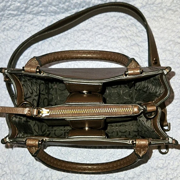 Calvin Klein Brown Leather Crossbody Bag - Picture 10 of 14